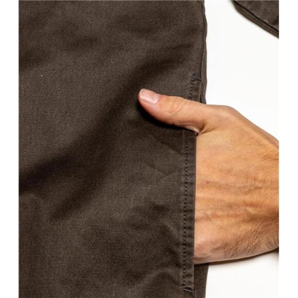 Mens Flannel Lined Shirt Jacket Waxed Cotton Water Resistant Outdoor Work Coat - Picture 2 of 7